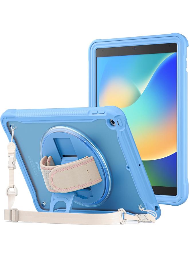 Procases Compatible For Ipad 10.2 Case Ipad 9Th 8Th 7Th Generation 2021 2020 2019 Case Heavy Duty Shockproof Rugged Case 360 Degree Rotatable Kickstand Protective Cover Case –Blue - Image 1