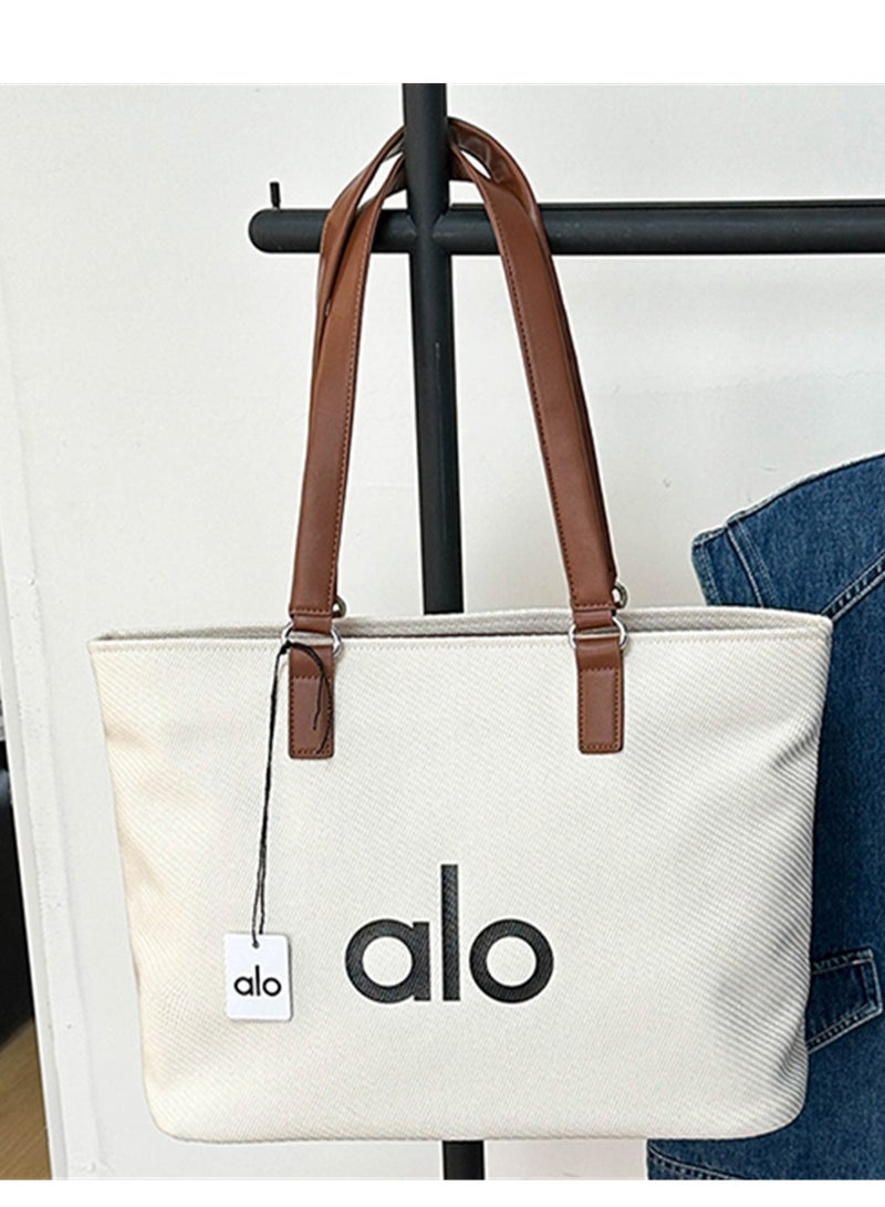 Alo casual tote bag canvas fabric - Image 1
