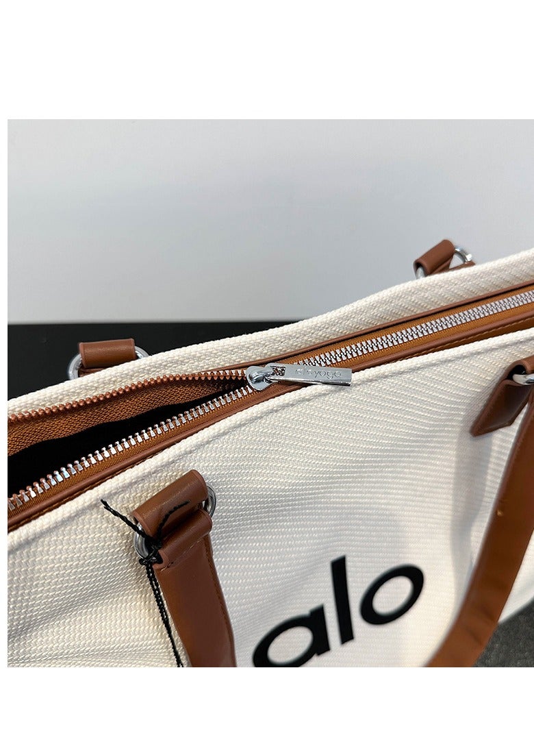 Alo casual tote bag canvas fabric - Image 2