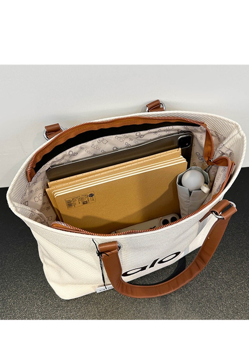 Alo casual tote bag canvas fabric - Image 3