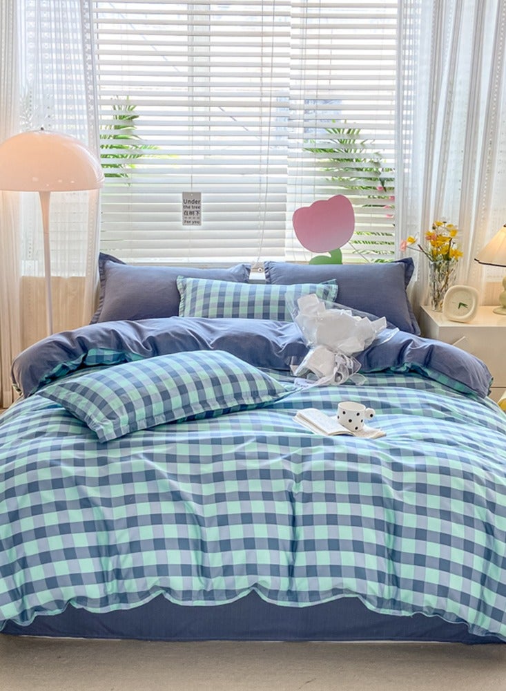 Sharpdo 4-Piece Set Bedding Modal Quilt Cover Set with 1 Quilt Cover 1 Sheet and 2 Pillowcases 2m Bed (200 * 230cm) - Image 1