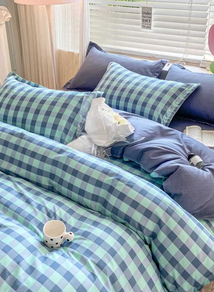Sharpdo 4-Piece Set Bedding Modal Quilt Cover Set with 1 Quilt Cover 1 Sheet and 2 Pillowcases 2m Bed (200 * 230cm)
