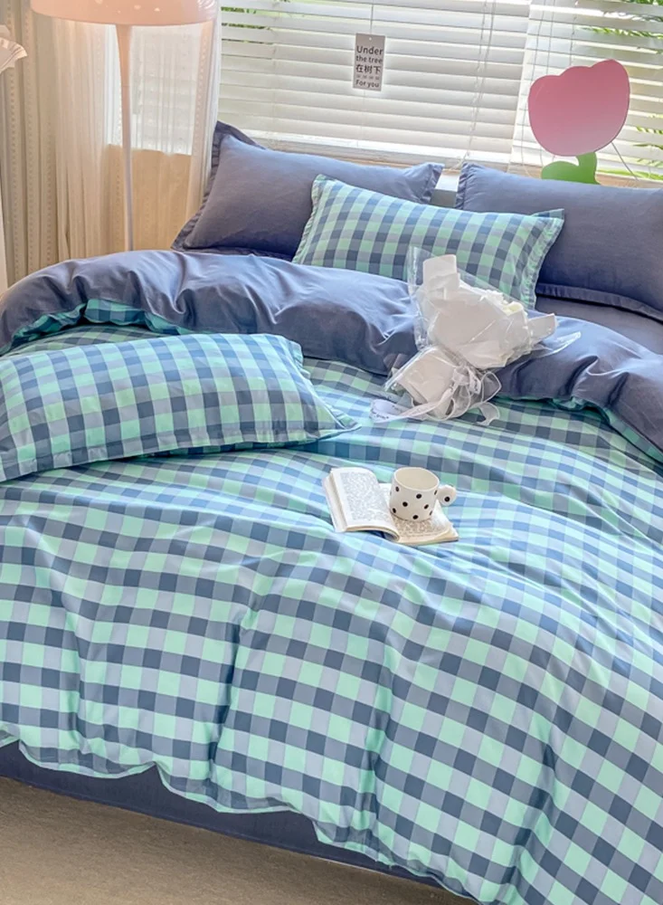 Sharpdo 4-Piece Set Bedding Modal Quilt Cover Set with 1 Quilt Cover 1 Sheet and 2 Pillowcases 2m Bed (200 * 230cm)