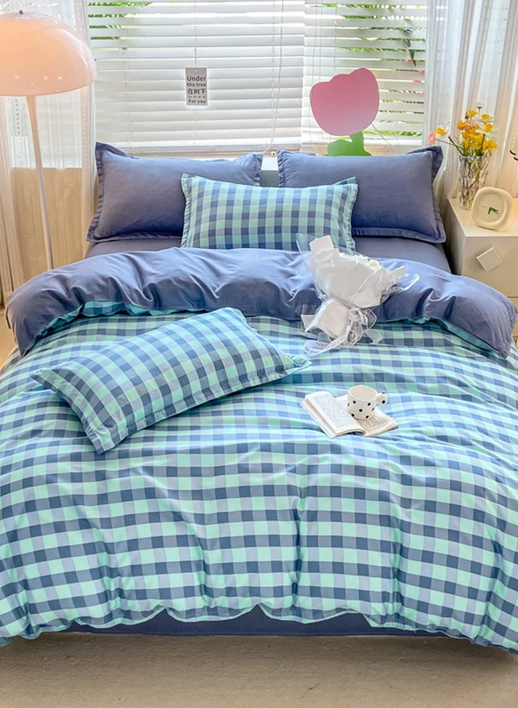 Sharpdo 4-Piece Set Bedding Modal Quilt Cover Set with 1 Quilt Cover 1 Sheet and 2 Pillowcases 2m Bed (200 * 230cm)