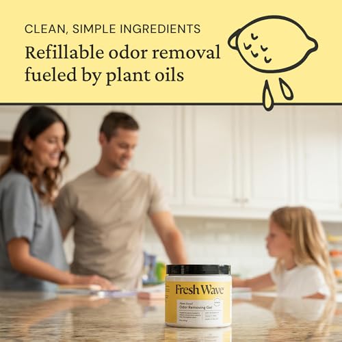 Fresh Wave Lemon Odor Removing Gel, 15 oz., Pack of 2 - Safer Odor Absorbers for Home, Natural Plant-Based Odor Eliminator, Every 15 oz. lasts 30-60 Days, For Cooking, Trash & Pets - Image 5