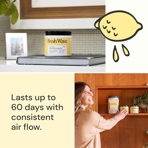 Fresh Wave Lemon Odor Removing Gel, 15 oz., Pack of 2 - Safer Odor Absorbers for Home, Natural Plant-Based Odor Eliminator, Every 15 oz. lasts 30-60 Days, For Cooking, Trash & Pets - Image 3