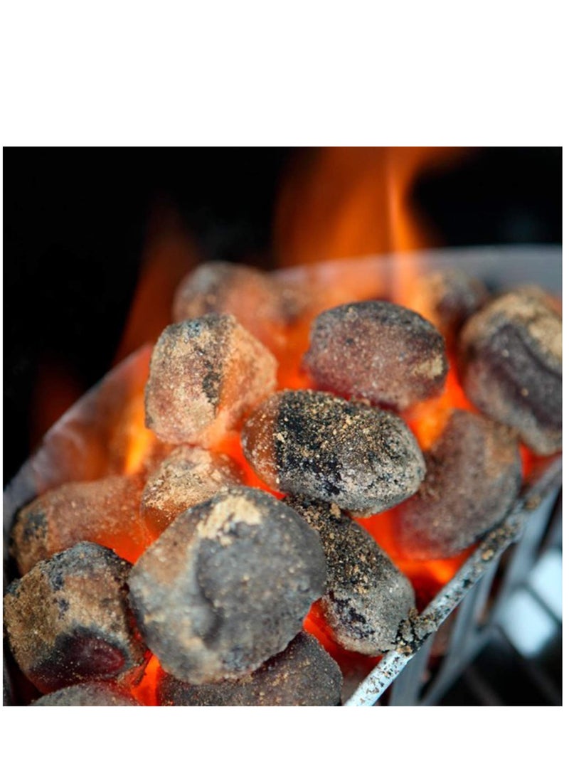Premium Charcoal Briquettes Coconut Shell Charcoal for Barbecue & Grill (2.04KG) Long-Lasting Barbeque Charcoal for Ignition