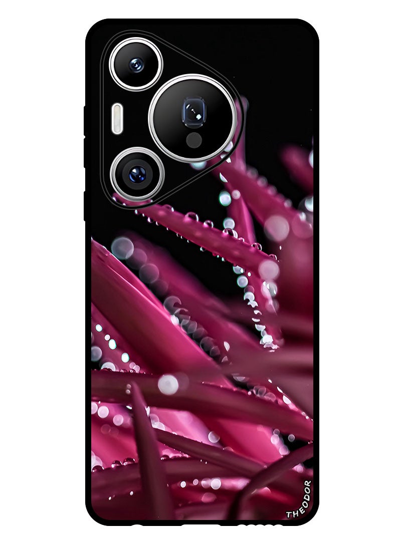 Theodor Protective Case Anti Scratch Shock Proof Bumper Cover For Huawei Pura 70 petals_drops_bokeh - Image 1