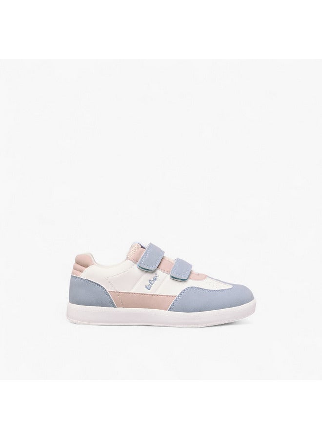 Lee Cooper Girls' Colourblock Sneakers with Hook and Loop Closure - Image 3