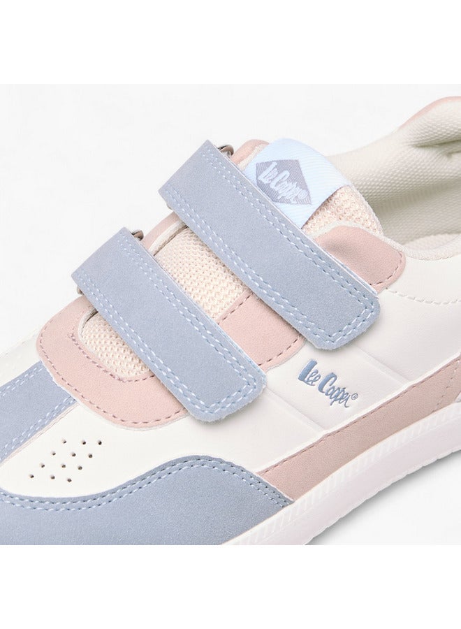 Lee Cooper Girls' Colourblock Sneakers with Hook and Loop Closure - Image 4