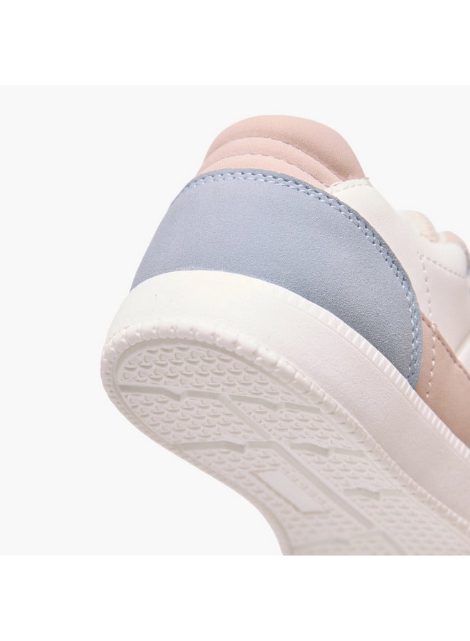 Lee Cooper Girls' Colourblock Sneakers with Hook and Loop Closure - Image 5