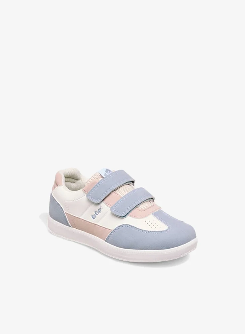 Lee Cooper Girls' Colourblock Sneakers with Hook and Loop Closure