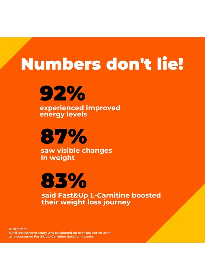 FAST&UP L-Carnitine Lean Body Helps Convert Fat into Energy 2000 mg Carnipure TM L-Carnitine Pack of 40 - Image 3