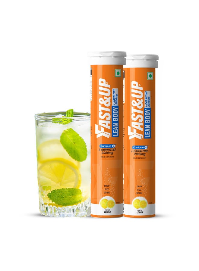 FAST&UP L-Carnitine Lean Body Helps Convert Fat into Energy 2000 mg Carnipure TM L-Carnitine Pack of 40 - Image 1