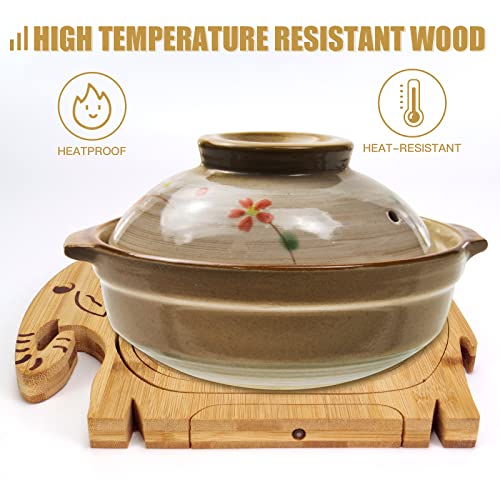 MYOSOTIS Foldable Fruit Basket Collapsible Bamboo Fruit and Veggie Basket,Fruit Bowl Holder Dried Fruit Basket Fo rChristmas Holiday Party (Elephant) - Image 4