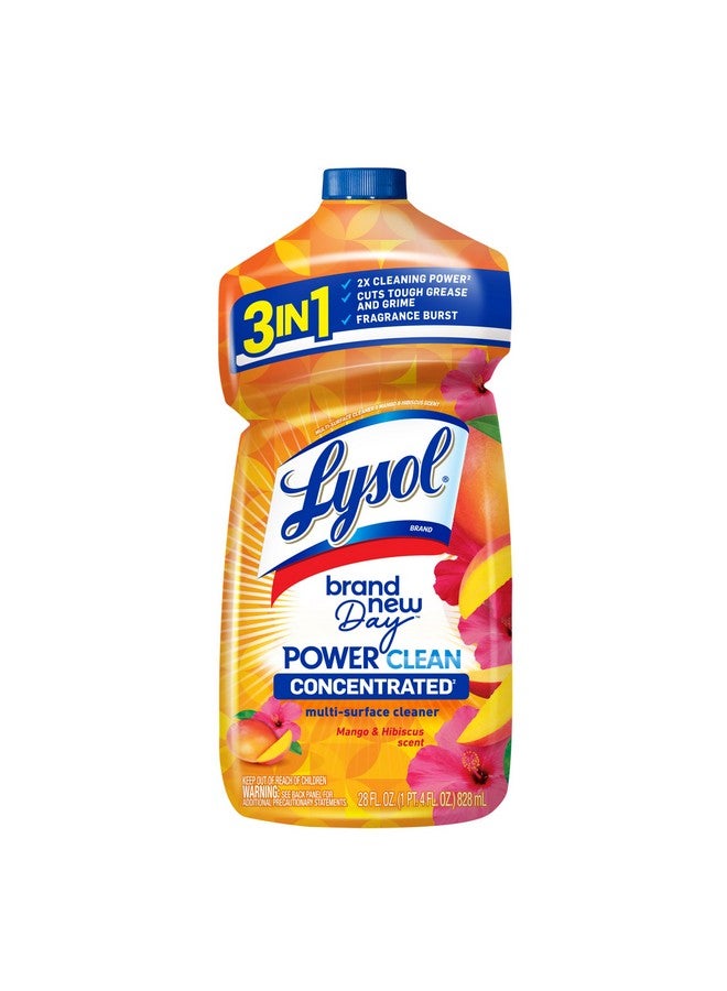 Lysol منظف متعدد الأسطح LYSOL باور كلين، مركز 2x، مانجو وهابسكس، 28 أونصة سائلة - Image 1
