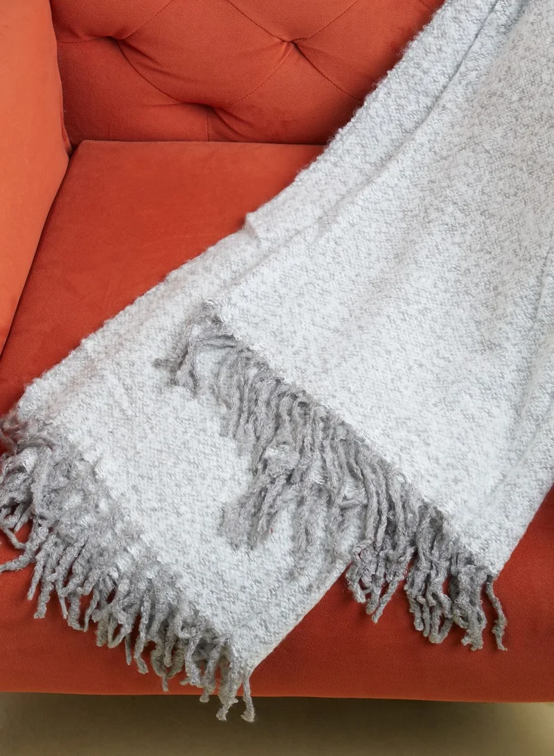 Noire Edit Grey Woven Blanket