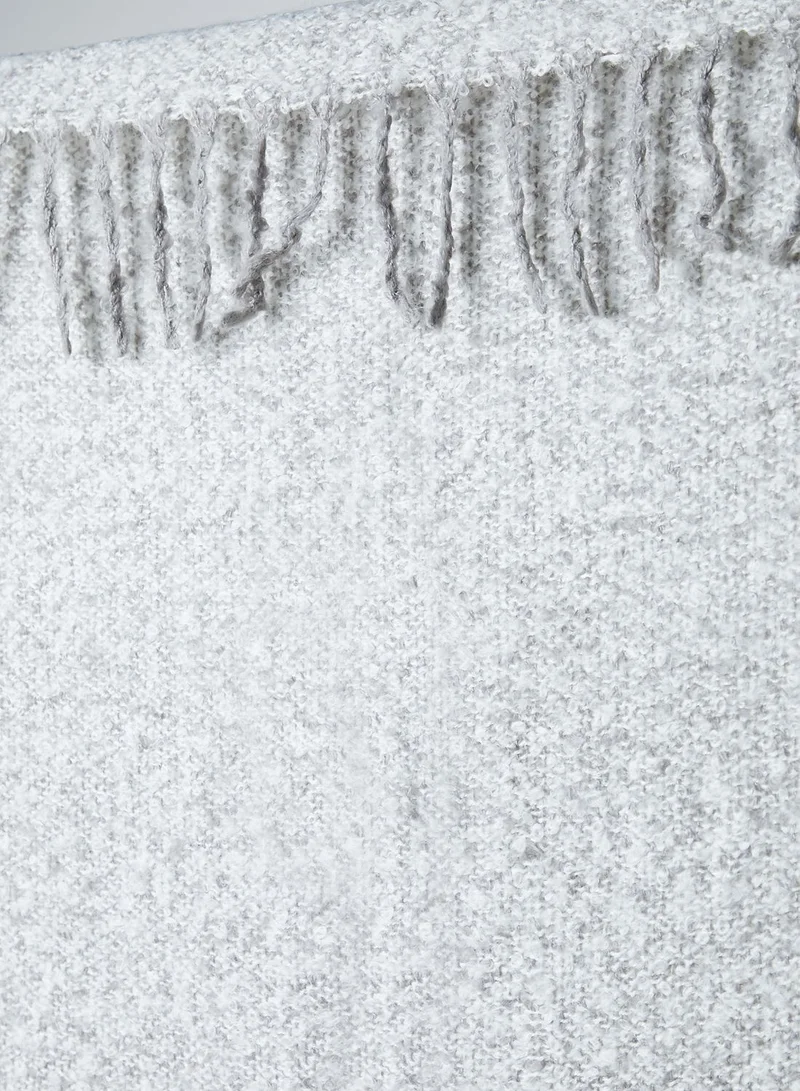 Noire Edit Grey Woven Blanket