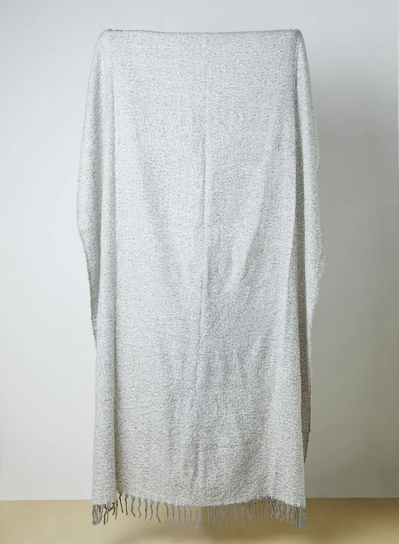 Noire Edit Grey Woven Blanket