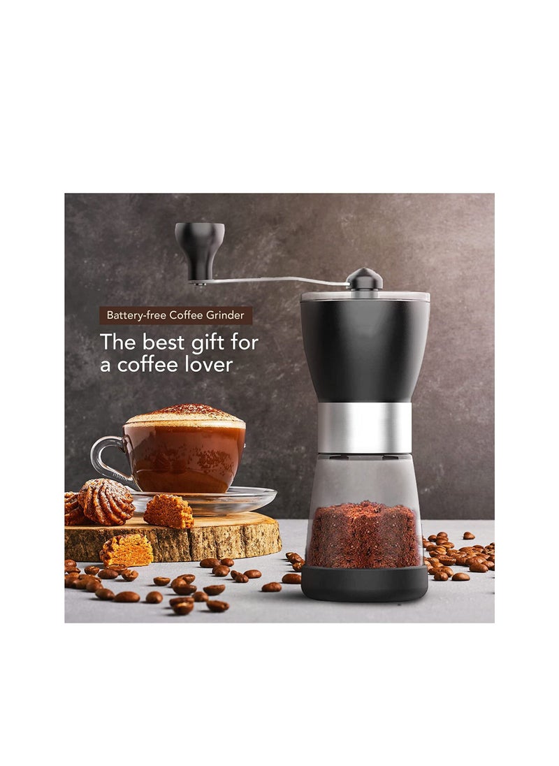 DMG TECH DMG Manual Coffee Grinder, Thickness Adjustable Coffee Grinder, with Double Bearing and Ceramic Grinding Core Burr Grinder, Made of Stainless Steel Coffee Grinder, for Travel or Camping  - Image 3