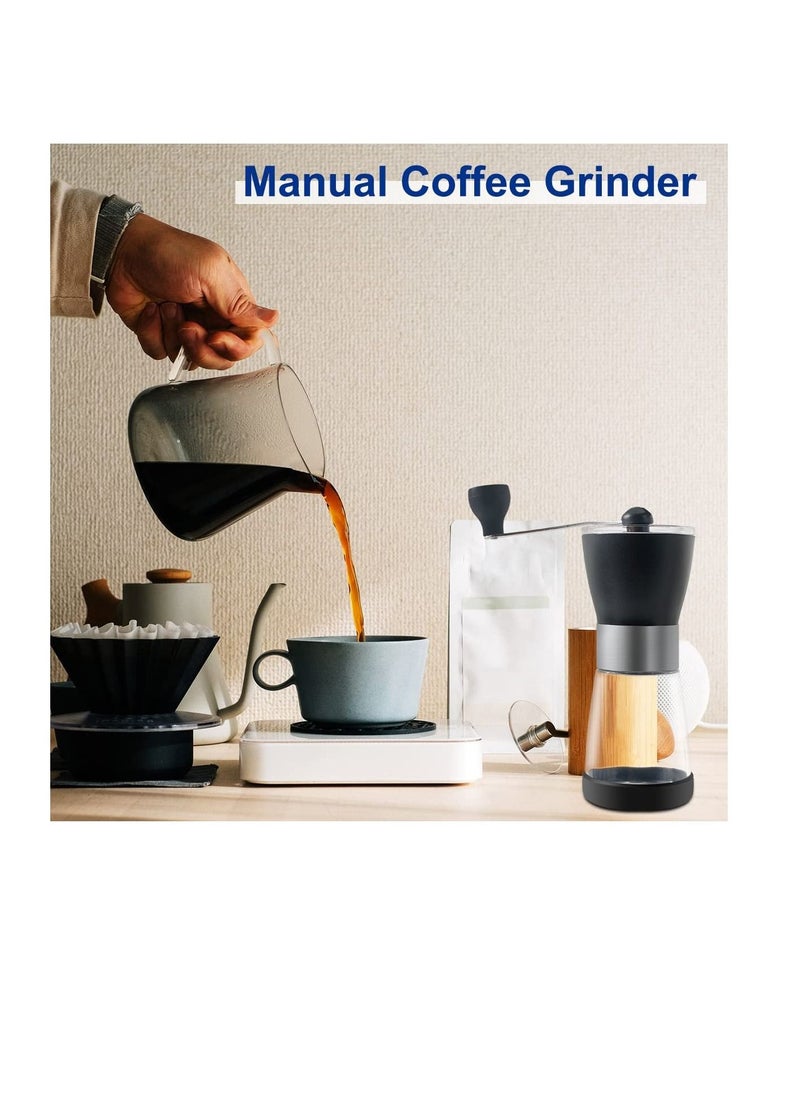 DMG TECH DMG Manual Coffee Grinder, Thickness Adjustable Coffee Grinder, with Double Bearing and Ceramic Grinding Core Burr Grinder, Made of Stainless Steel Coffee Grinder, for Travel or Camping  - Image 4