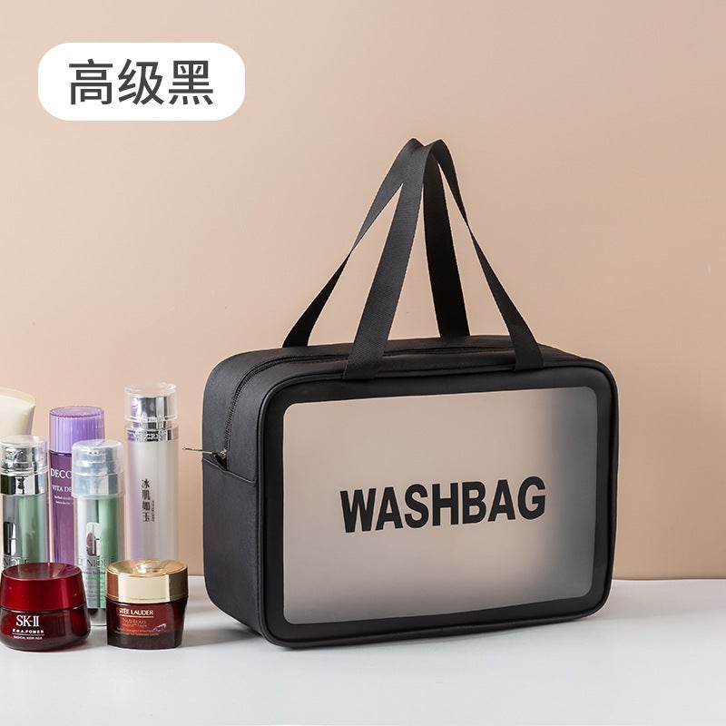 Wash Bag Mens Travel Wash suit Mens Travel Dry and Wet Separate Portable Storage Bag Cosmetic Box Bath Supplies Black medium - Image 4