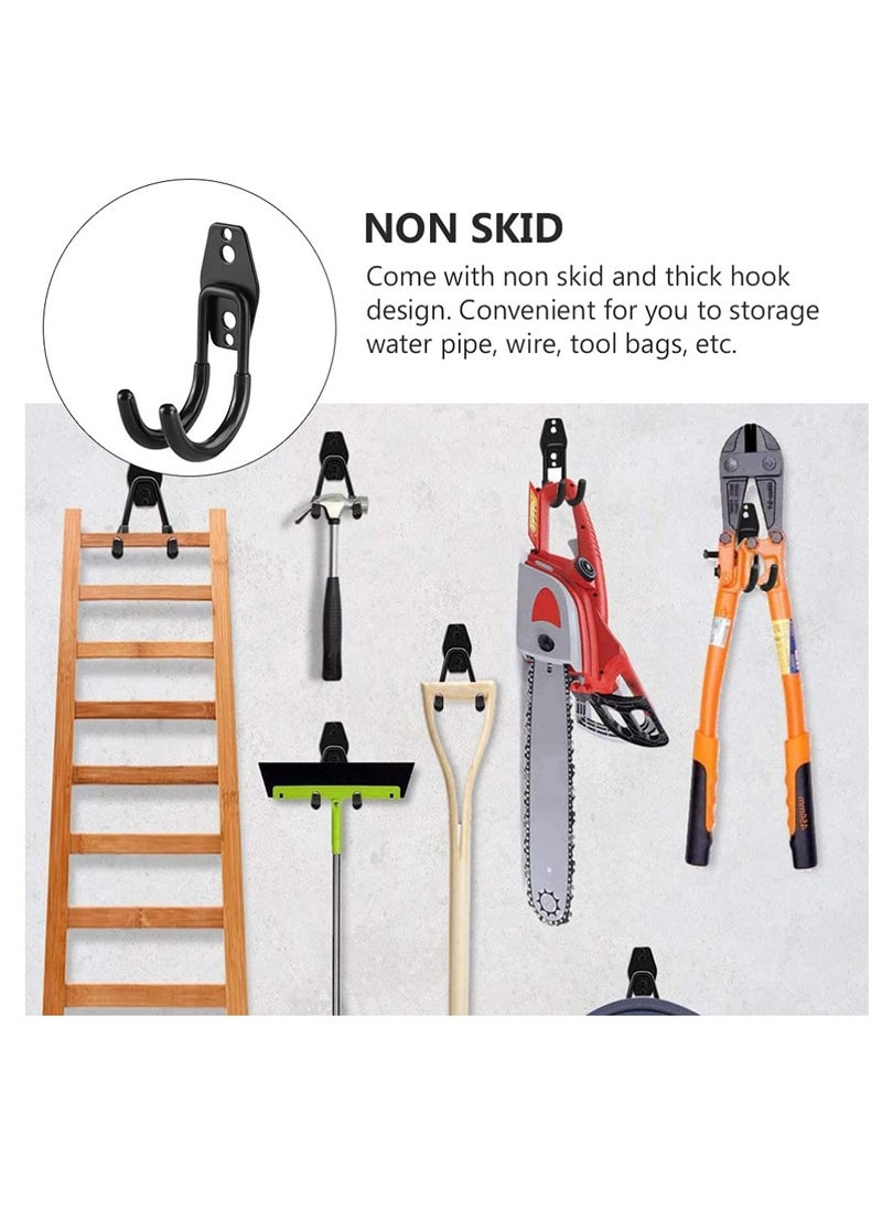 SYOSI 2pcs Garage Storage Hook Wall Mount Utility Hanger Bike Wall Mount Rack Horizontal Metal Adjustable Bicycle Holder Flip Up Bicycle Hook Organizing Ladder Bike Hoses  - Image 4