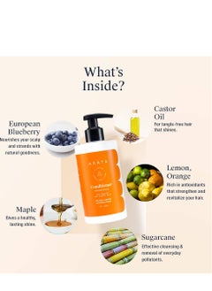 ARATA Arata Paraben & Silicon Free Hair Conditioner | Healthy & Smooth Hair | With Maple, Sugarcane & Blueberry Extracts | Vegan & Cruelty-Free | For Women & Men | 300ML  - Image 4