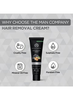 The Man Company Hair Removal Cream For Men | Removes Unwanted Hair In Just 5 Minutes | 24 Hours Hydration | Enriched With Charcoal & Turmeric | Dermatologically Tested | For All Skin Types - 100Gm  - Image 5