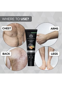 The Man Company Hair Removal Cream For Men | Removes Unwanted Hair In Just 5 Minutes | 24 Hours Hydration | Enriched With Charcoal & Turmeric | Dermatologically Tested | For All Skin Types - 100Gm  - Image 3