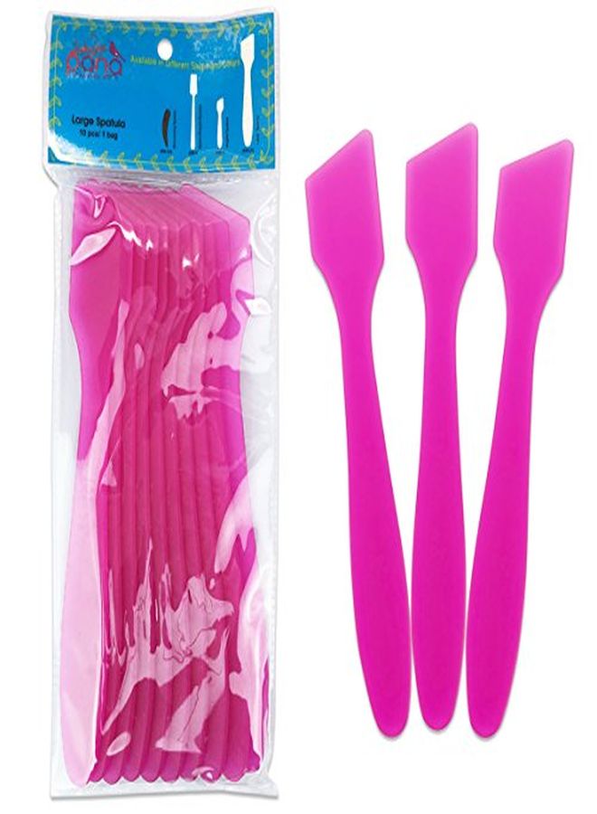 Pana Usa (10 Pieces) 7.35" Pink Large Flexible Mixing Spatula Reusable Cosmetic Skin Care Facial Cream Mask Spatula For Mixing And Sampling - Image 1