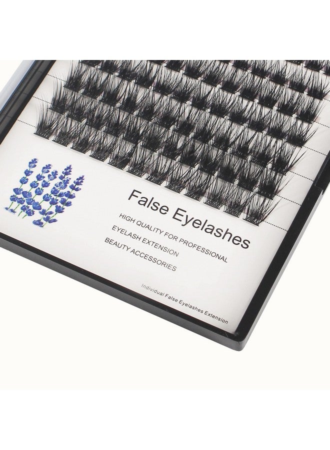Hannahool Wide Stem Individual False Eyelashes Mixed 8101214Mm;10121416Mm Dramatic Black Soft And Light Thick Base Cluster Lashes D Curl 5D Volume Eye Lashes Extensions (10121416Mm) - Image 4