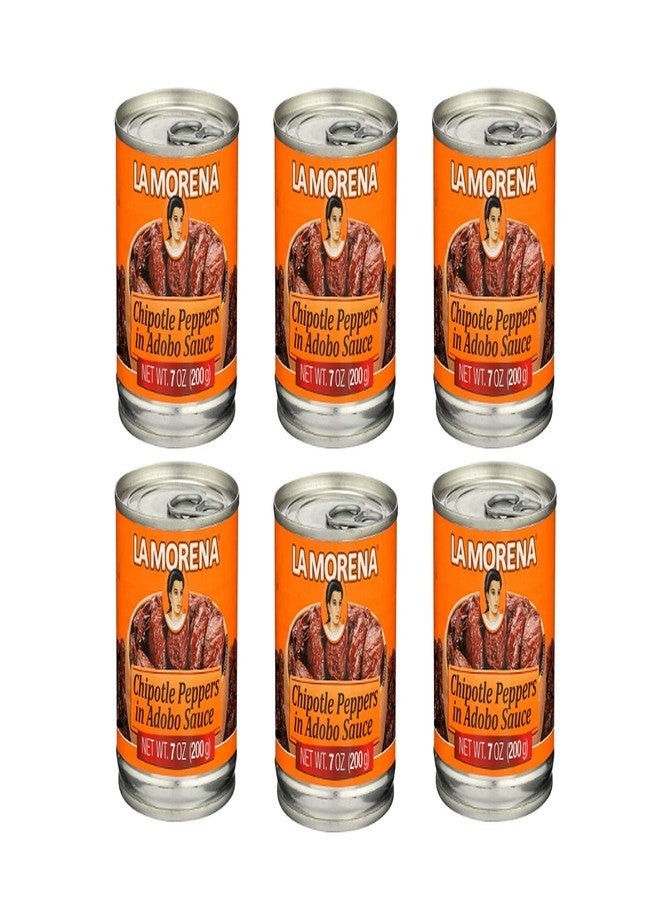 La Morena Chipotle Peppers in Adobo Sauce (6 Pack, Total of 42oz) - Image 1