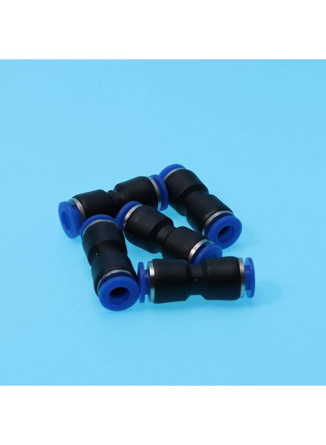 High Quality Straight Push Connectors 5pcs 6mm Hose Quick Connector Horticulture Mist Spray Straight Adapters Pneumatic Air Hose Fittings High Pressure Mist Parts (Black) - Image 4