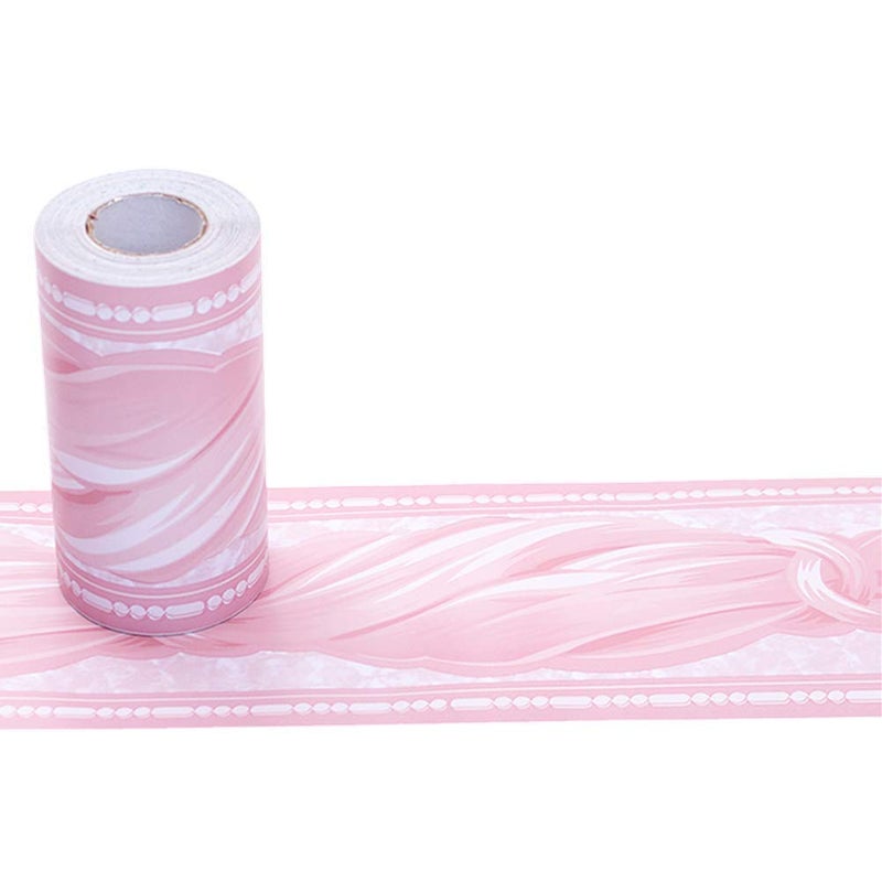 شريط حواف PVC ذاتي اللصق بتصميم فيونكة وردية من ييجا، لاصق وقابل للإزالة لجدران المطبخ وغرفة النوم وغرفة المعيشة، ملصق ديكور منزلي 394 بوصة × 328 قدم