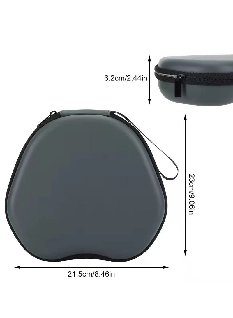 SOLARAE حافظة صلبة لسماعات Airpods Max، حافظة تخزين للسفر، حافظة PU عصرية لسماعات الرأس اللاسلكية، حافظة تخزين EVA، حافظة واقية (رمادي) - Image 5