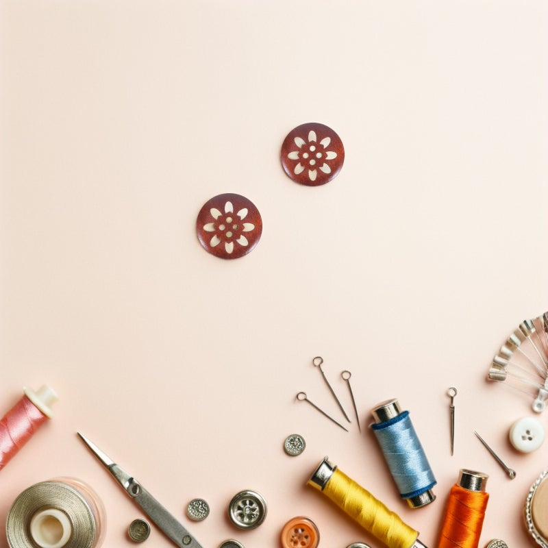 25pcs Wood Sewing Button: Wood Flower Buttons for Sewing and DIY Crafts - Coat Fastener for Jackets Shirts Uniforms - Clothing Decoration - Image 2