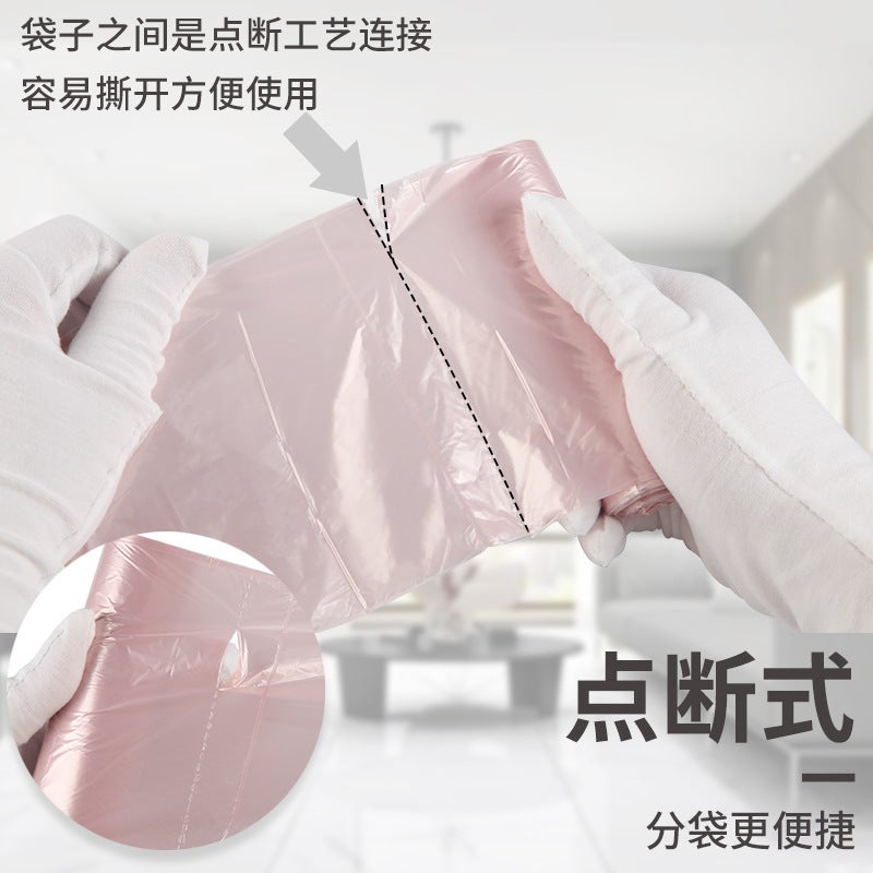 Garbage Bag New Color Black Household Thickened Flat Vest Drawstring Garbage Bag - Image 4