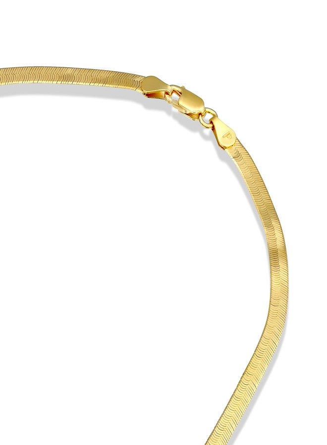 بافوا قلادة PAVOI الإيطالية المصنوعة من الفضة الإسترليني عيار 925 والمطلية بالذهب عيار 22 قيراطًا، قلادة متعرجة بقطع الماس الإيطالي مقاس 4.5 مم للنساء والرجال، صنع في إيطاليا (16، ذهب أصفر) - Image 4