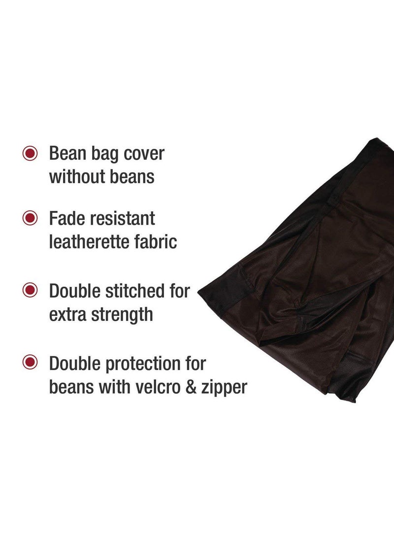 SHIRA 24 SHIRA 24 XXXL Tear Drop Bean Bag Cover Without Beans Black_Brown XXXL  - Image 4