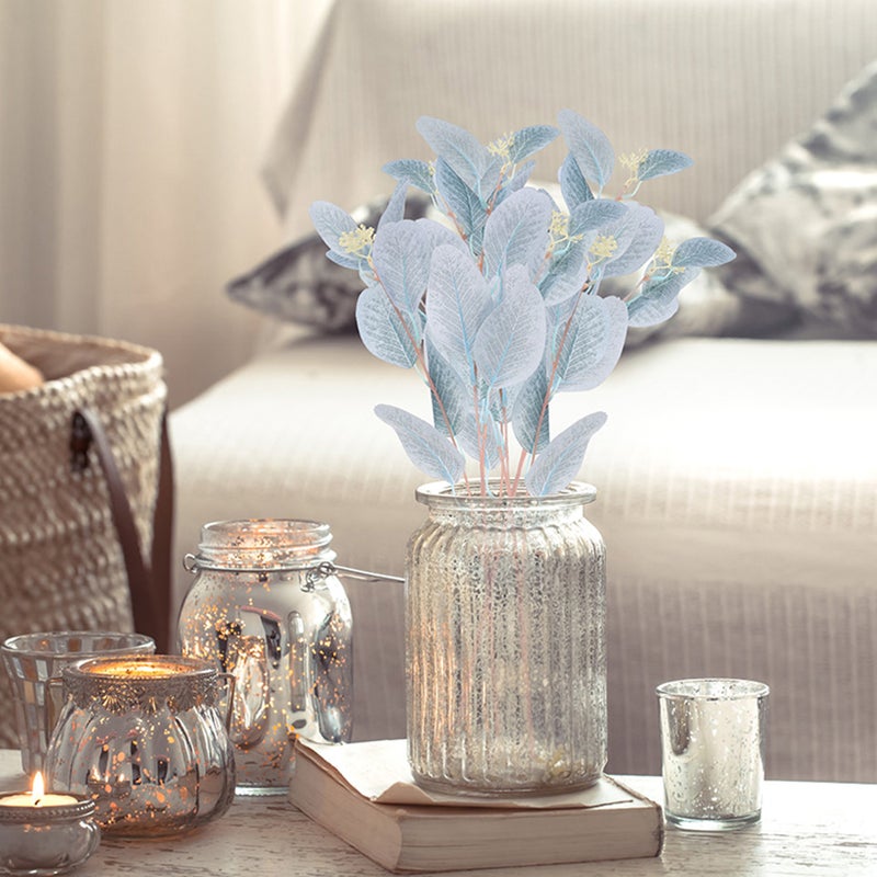 8pcs Artificial Eucalyptus Stems Flowers Arrangement Decor Vase Filling Eucalyptus Leaf - Image 4