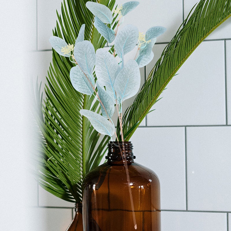 8pcs Artificial Eucalyptus Stems Flowers Arrangement Decor Vase Filling Eucalyptus Leaf - Image 2