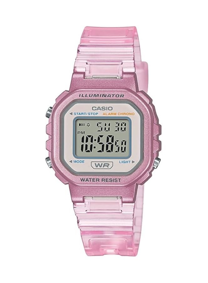 كاسيو ساعة إنلوميناتور شفافة وردي كرونوغراف ديجيتال LA-20WHS-4A - Image 1