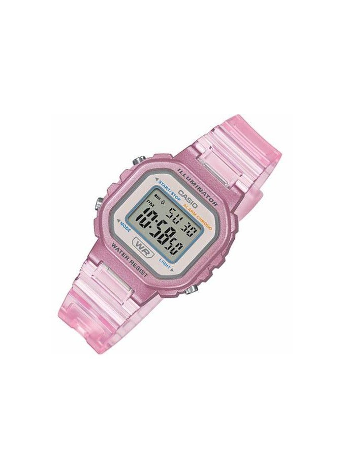 كاسيو ساعة إنلوميناتور شفافة وردي كرونوغراف ديجيتال LA-20WHS-4A - Image 2
