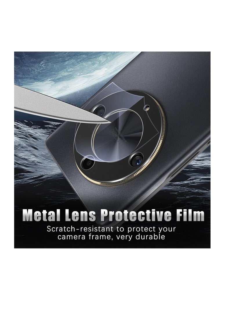 Honor X9b | Honor Magic 6 Lite | X50 Camera Lens Protector Tempered Glass Screen Protector HD [Full Coverage][Anti-Scratch] Drop Protection Ultra Clear/Thin Lens Protector Case - Black - Image 2