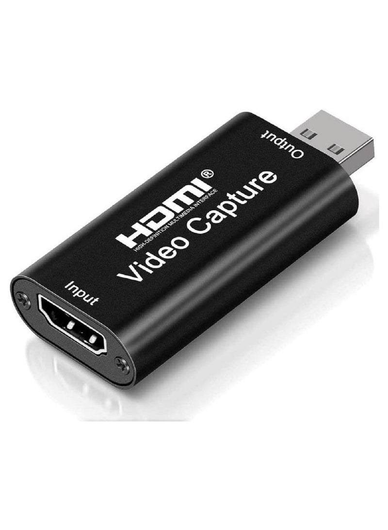 Aijmil بطاقة التقاط فيديو HDMI بدقة 4K، بطاقة كاميرا، بطاقة التقاط ألعاب، محول التقاط الصوت HDMI إلى USB 2.0، جهاز التقاط التسجيل للبث المباشر، البث المباشر، مؤتمرات الفيديو، التدريس، الألعاب - Image 1