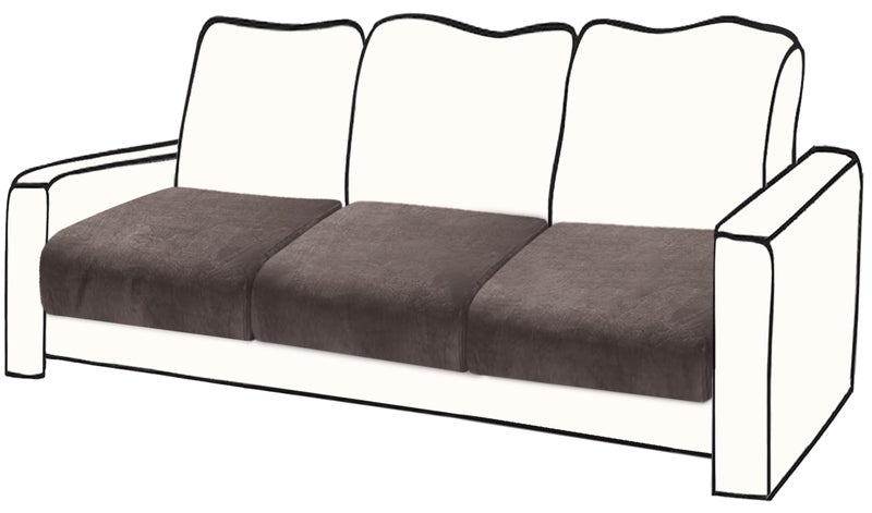 BT.WA COUCH CUSHION COVER VELVET 3 قطع غطاء وسادة المقعد أريكة أريكة أريكة أريكة منفصلة حامي الأثاث الأريكة (3 مقاعد أو قهوة مسند الظهر) - Image 1