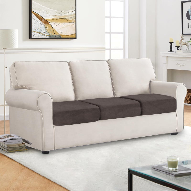 BT.WA COUCH CUSHION COVER VELVET 3 قطع غطاء وسادة المقعد أريكة أريكة أريكة أريكة منفصلة حامي الأثاث الأريكة (3 مقاعد أو قهوة مسند الظهر) - Image 2