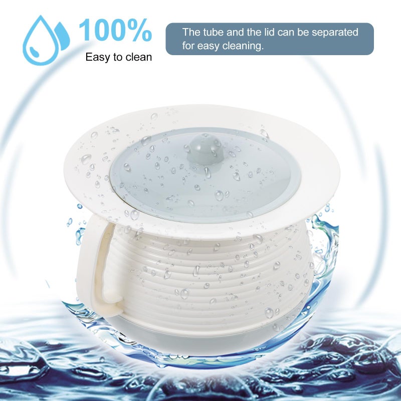 Portable Plastic Spittoon Urinal with Lid Lightweight Chamber Pot for Elderly Home Medical Use - Image 4