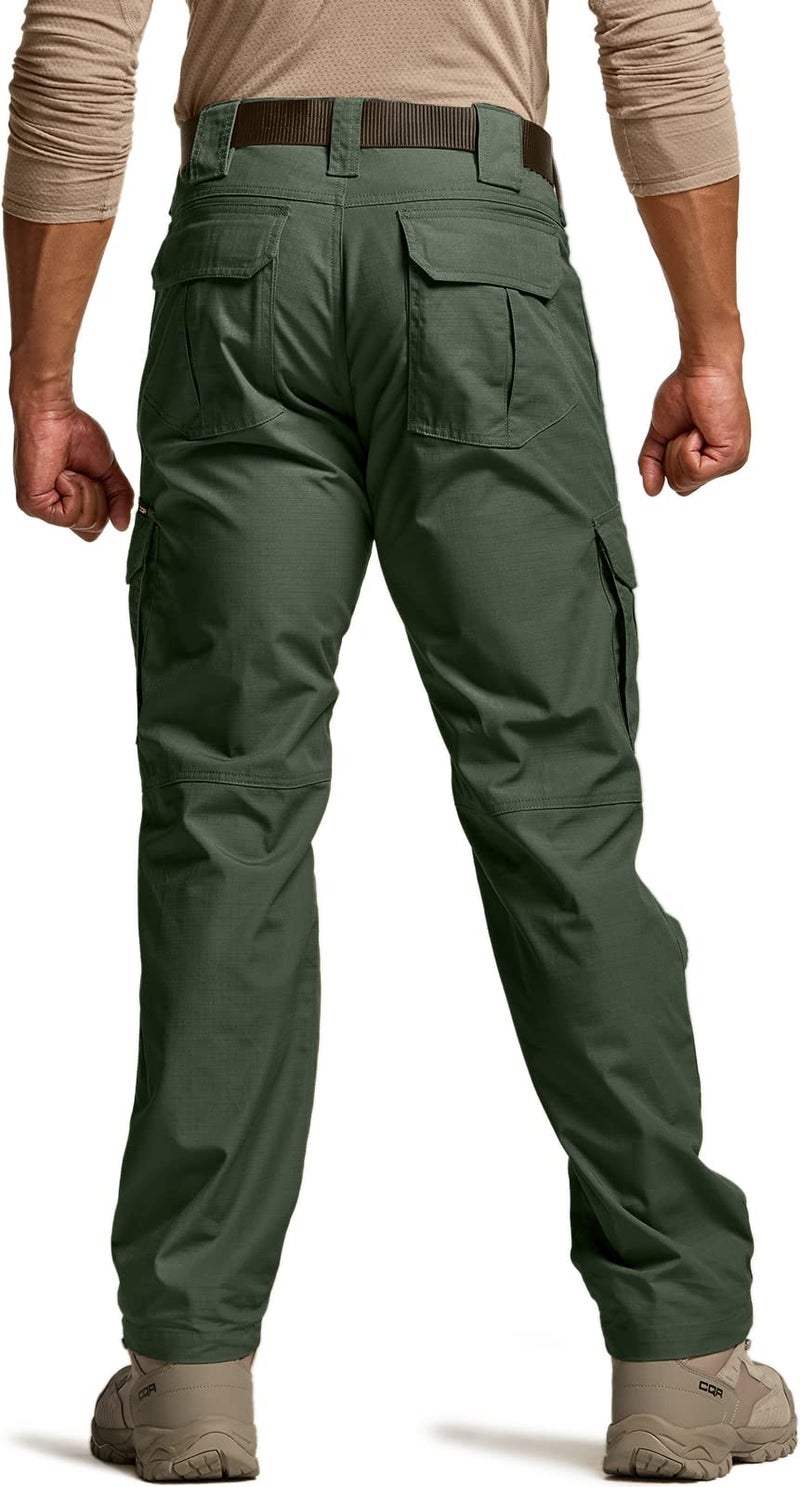 CQR Men's Tactical Pants, Water Resistant Ripstop Cargo Pants, Lightweight EDC Work Hiking Pants, Outdoor Apparel, Raider Mag Green Kelp, 46W x 30L - Image 2